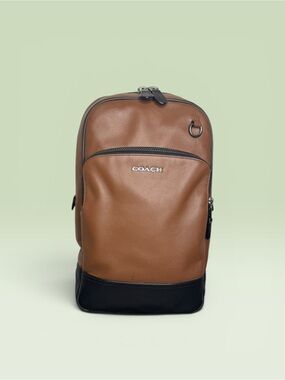 Coach Graham Pack Brown Leather Sling Bag